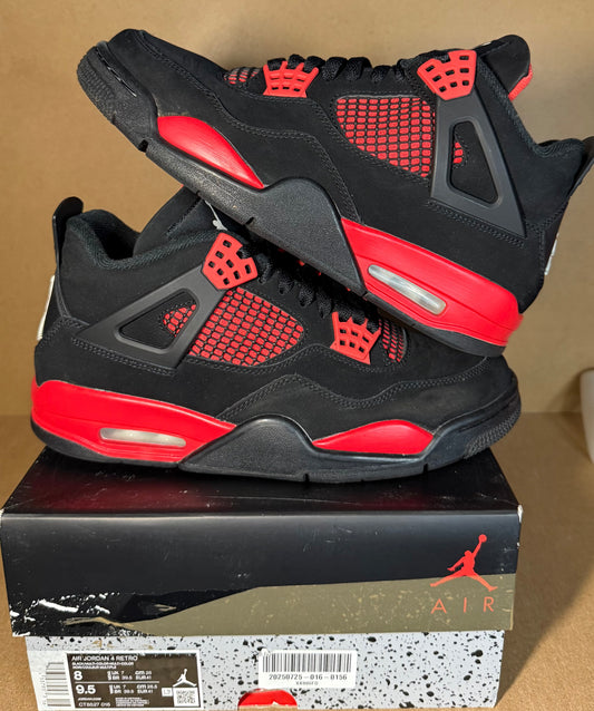 Jordan 4 (Red Thunder) pre loved uk 7