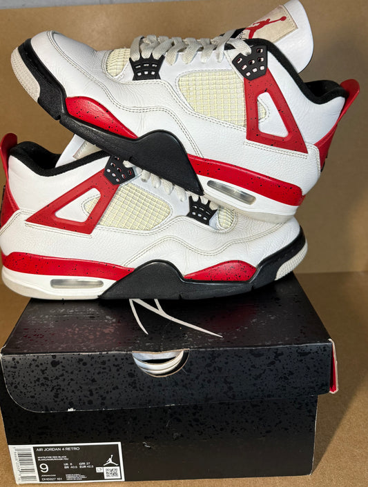 Jordan 4 (Red Cement) pre loved uk 8