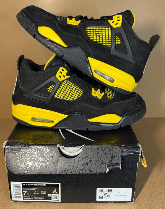 Jordan 4 (Yellow Thunder) pre loved uk 6
