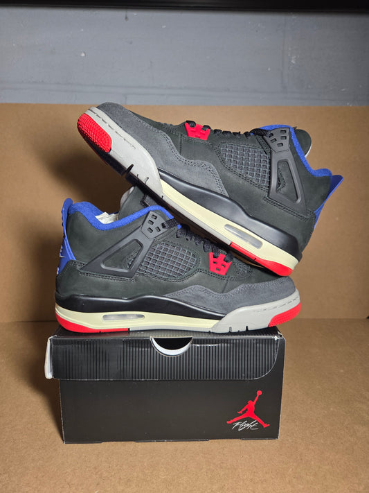 AIR JORDAN 4 RETRO OG Black/Fire Red-Deep Royal Blue